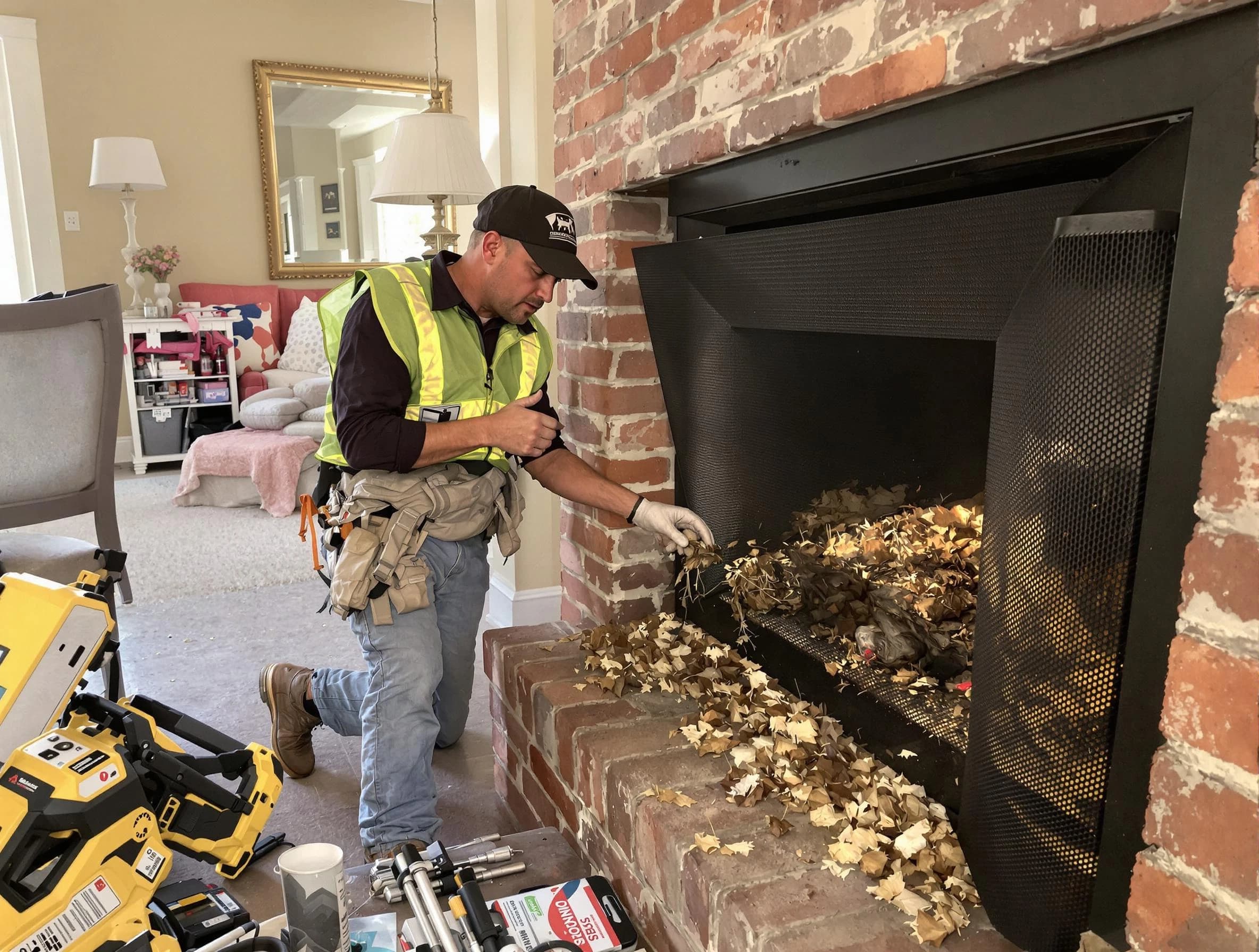Safe screening installation by Union City Chimney Sweep in Union City, NJ