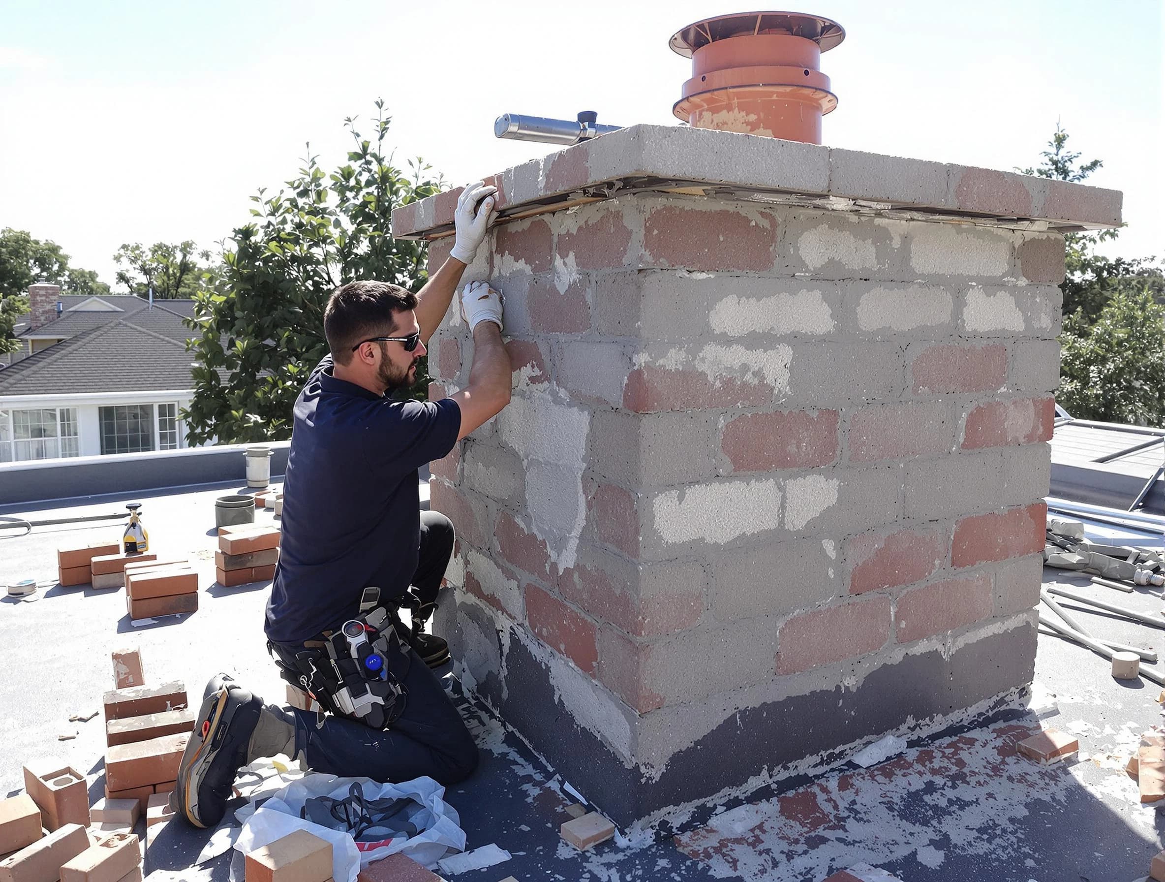 Advanced chimney repair process by Union City Chimney Sweep in Union City, NJ