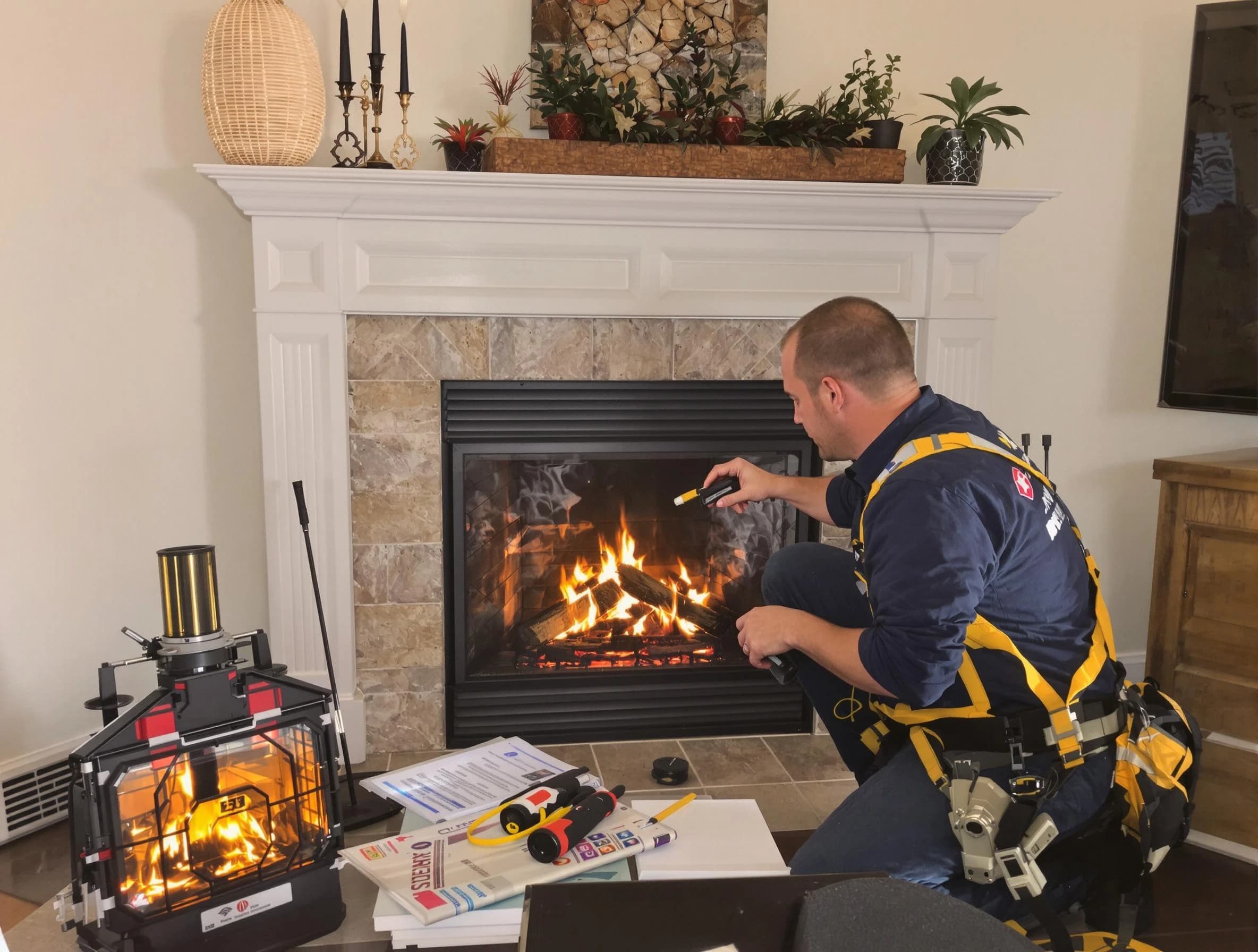 Safety-focused fireplace inspection by Union City Chimney Sweep in Union City, NJ