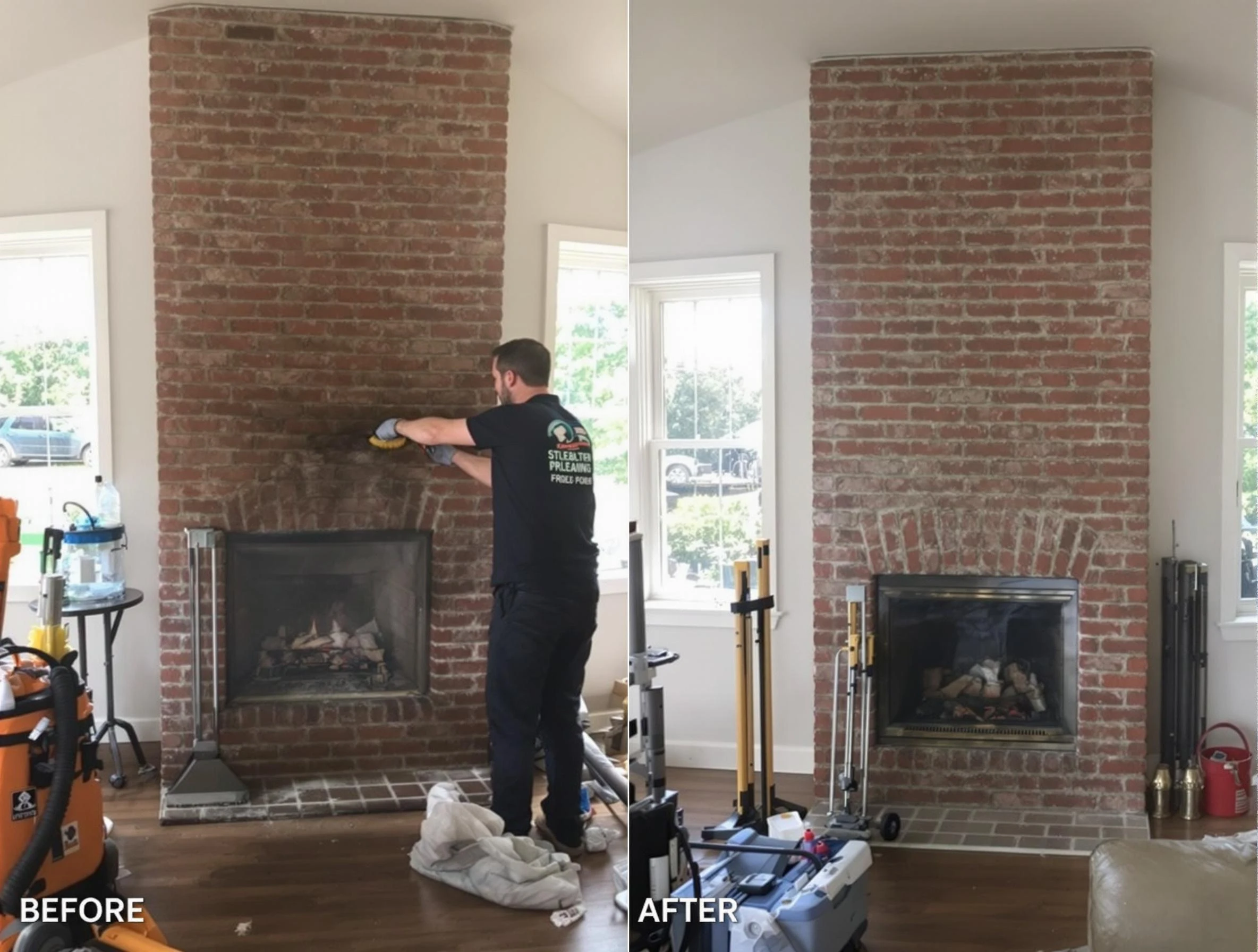 Finished chimney sweeping service by Union City Chimney Sweep in Union City, NJ
