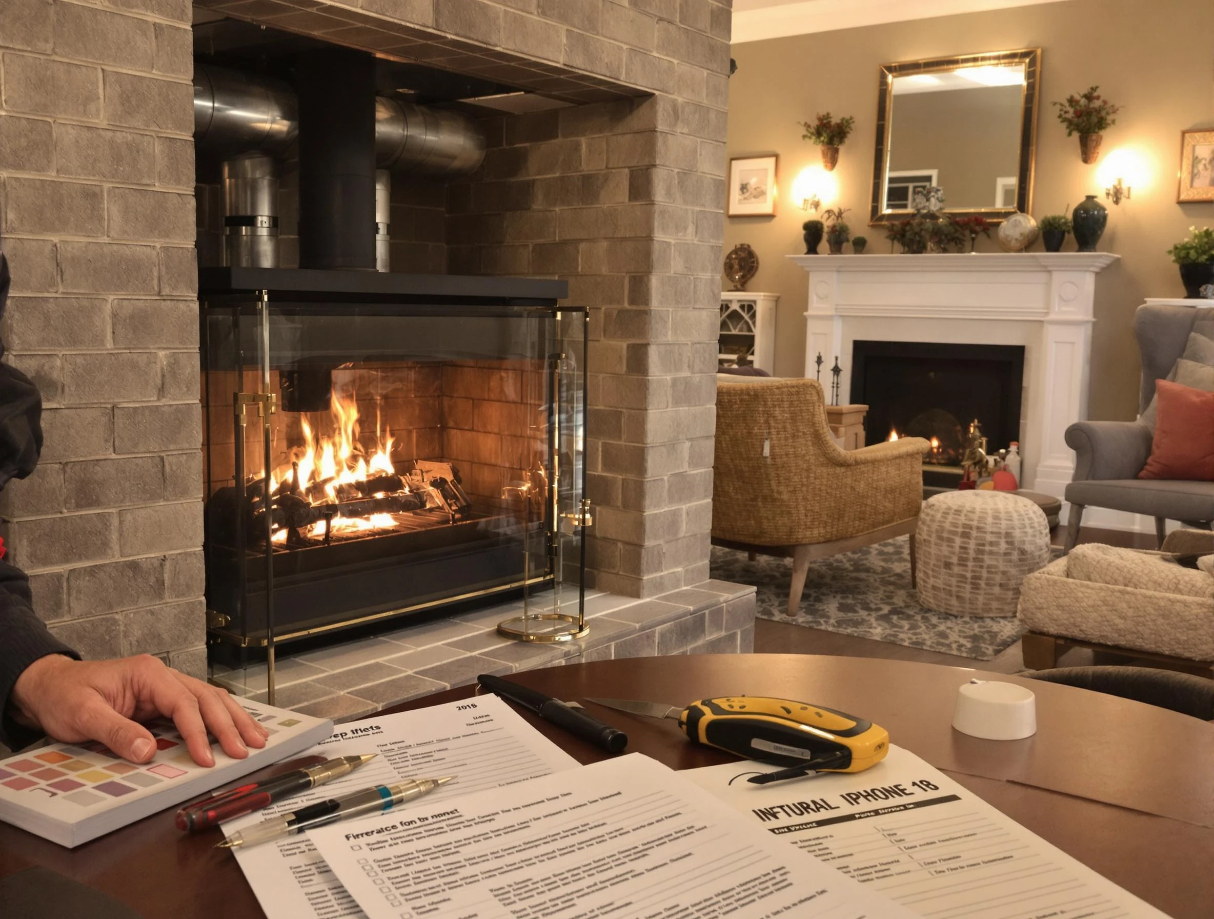 Union City Chimney Sweep verifying fireplace safety measures in Union City, NJ