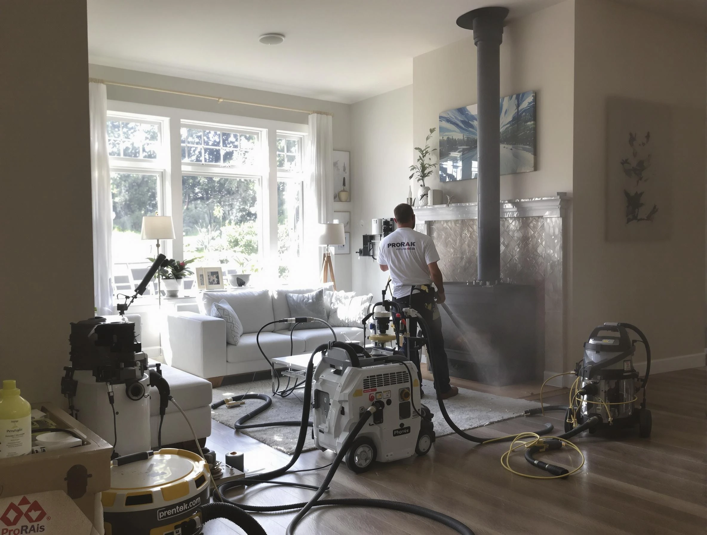 Soot removal service by Union City Chimney Sweep for a fireplace in Union City, NJ